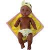 Constructive Playthings Uni-203 12'' Baby Tender Touch Doll- Dark Skin With A Blankie