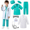 Funsenly Doctor Costume For Kids - 8Pcs Caree Day Kids Scrubs With Lab Coat Dress Up Set, Halloween Costumes For Girls Boys, Tod
