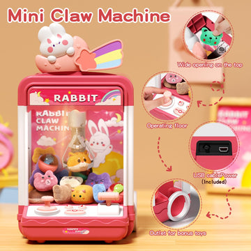 Aiqi Kids Claw Machine, Mini Candy Vending Grabber, Prize Dispenser Toys For Girls And Boys, Electronic Claw Game Machine For Pa