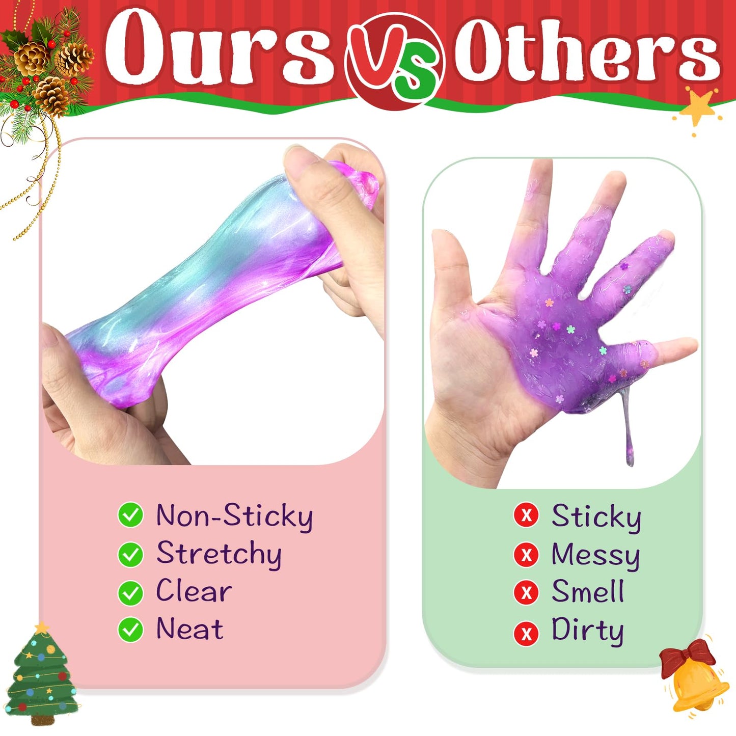 24 Pack Mermaid Slime Party Favors For Kids Slime Cup Bulk Diy Stress Relief Putty Toy Christmas Easter Birthday Goodie Bag Stuf