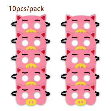 Jtnohx Felt Animal Masks, 10 Pcs Halloween Mask, Animal Costume For Birthday Party Supplies (Pig Mask)