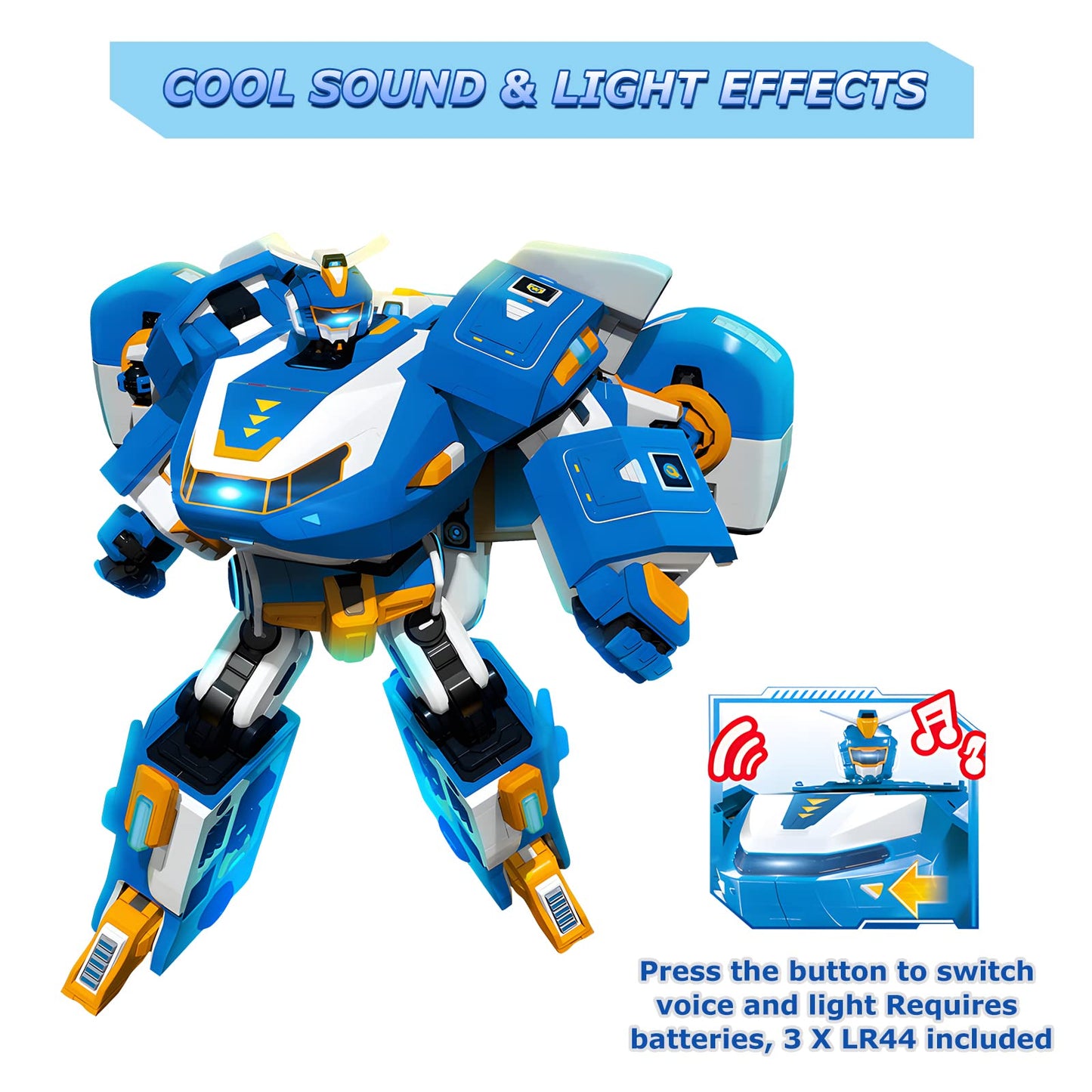 Super Wings 3-in-1 World Aircraft Transforming Robot with Light and Sound Effects, with a 2 Transformable Robot Jett, Transforma