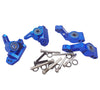 HOPLEX RC Aluminum Alloy Caster Block&Steering Blocks&Rear Stub Axle Carriers Replace for 3632 3736 3752 for 1/10 Traxxas 2WD Sl