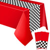 Irenare Car Birthday Supplies Racing Decorations Road Tablecloth Racetrack Table Runner Table Covers For Kids Boy Car Theme Birthday Party, 54 X 108 Inch (Red,2 Sheets)