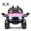 Nasitip 12V Kids Ride On Car Truck W/Parent Remote Control, Spring Suspension, Led Lights, Aux Port, Music (Rose, No Tent)