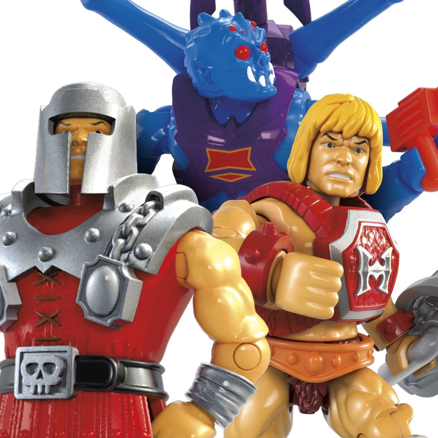 Mega Masters of The Universe Building Toys Set - Snake Mountain, 3802 Pieces, 24" Wide, 6 Micro Action Figures, Multicolor, Model HHD16