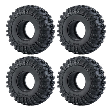 RCLIONS 4pcs 2.2inch RC Rubber Wheel Tyre 137mm/5.3inch with Foam Insert for 1/10 RC Crawler Car Axial Wraith