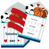 Big Dot Of Happiness Go, Fight, Win - Sports - All-Star Cards For Kids - Happy Valentines Day Pull Tabs - Set Of 12