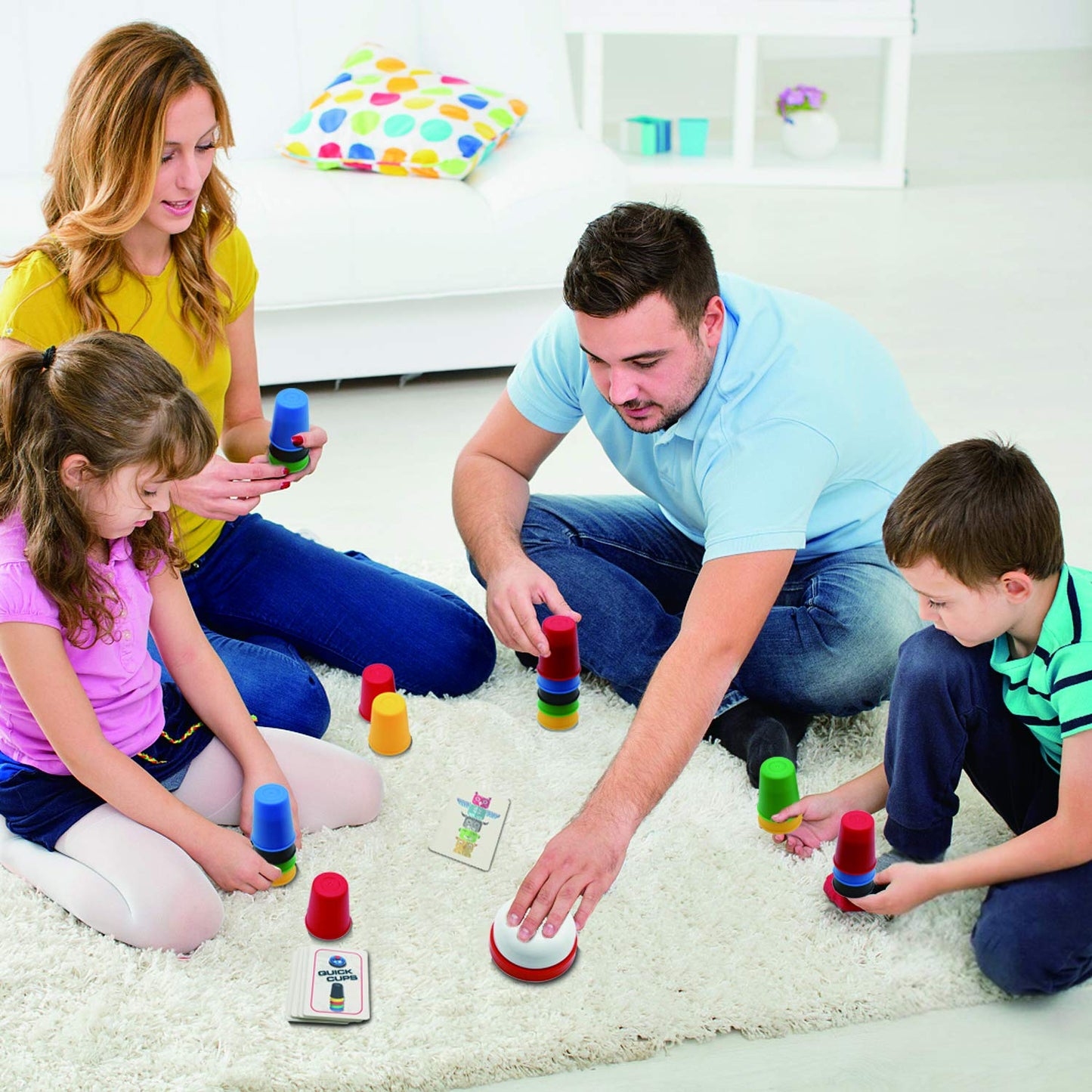 Vinciph Quick Cups Game for Kids - 30 Stacking Cups, 24 Picture Cards, Multicolor, Parent-Child Interactive Fun