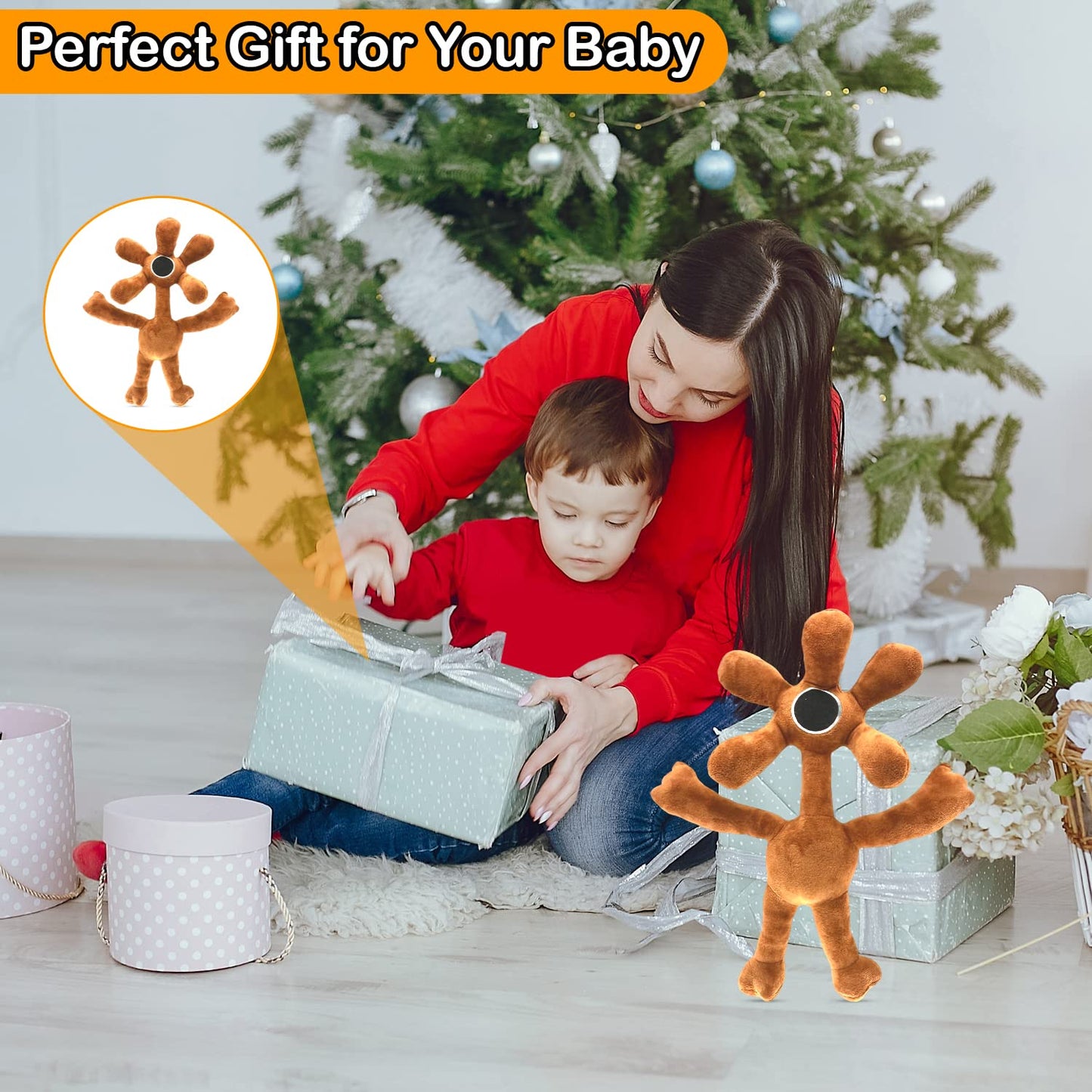 TwCare Brown Plush Toy for Kids Adults, Playing with Family, Soft Stuffed Animal Plushie Toys, Plushies Birthday Thanksgiving Ch