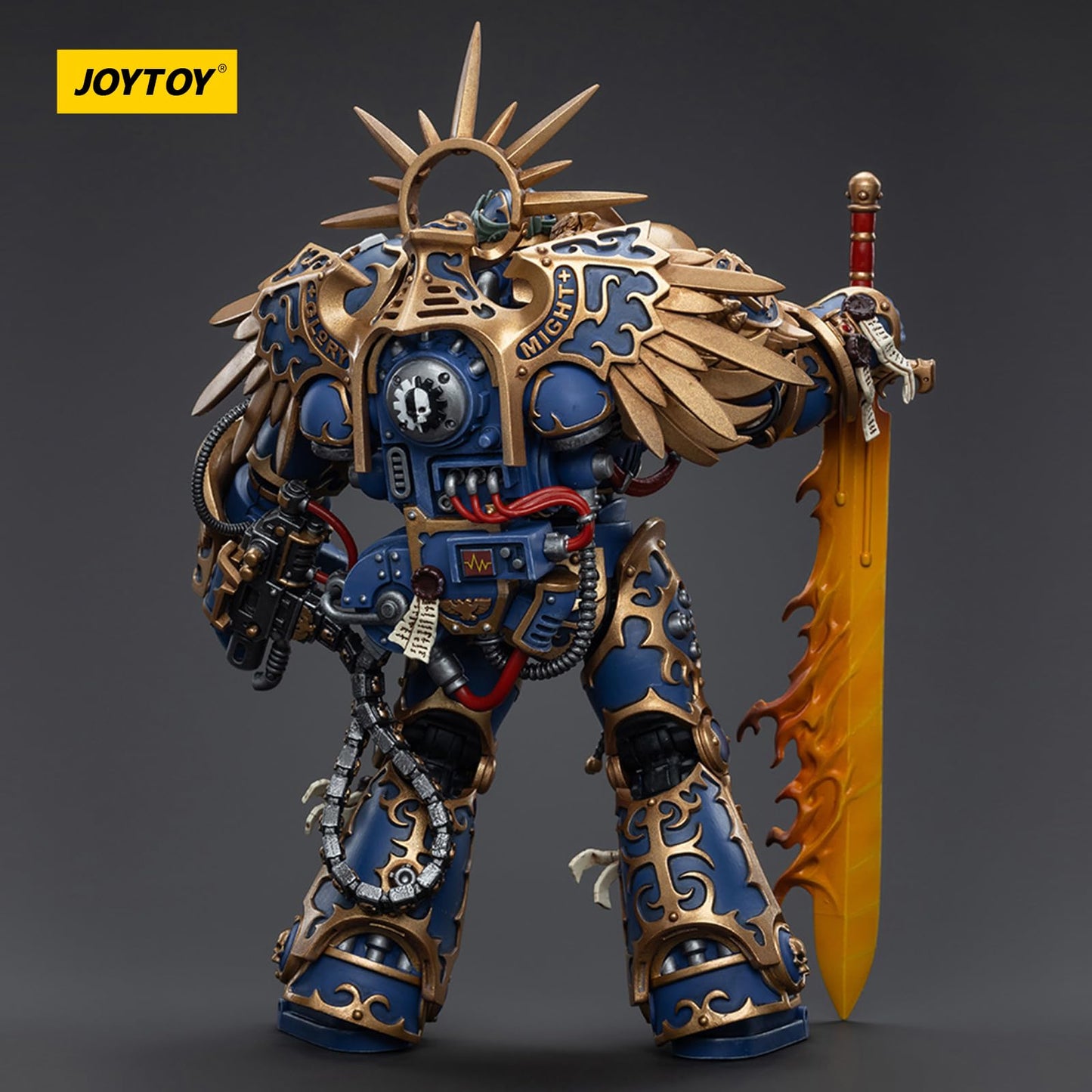 Joytoy Warhammer 40K Ultramarines, Ultramarines Primarch Roboute Guilliman 1/18 Action Figure Model, Dedicated To You Who Love C