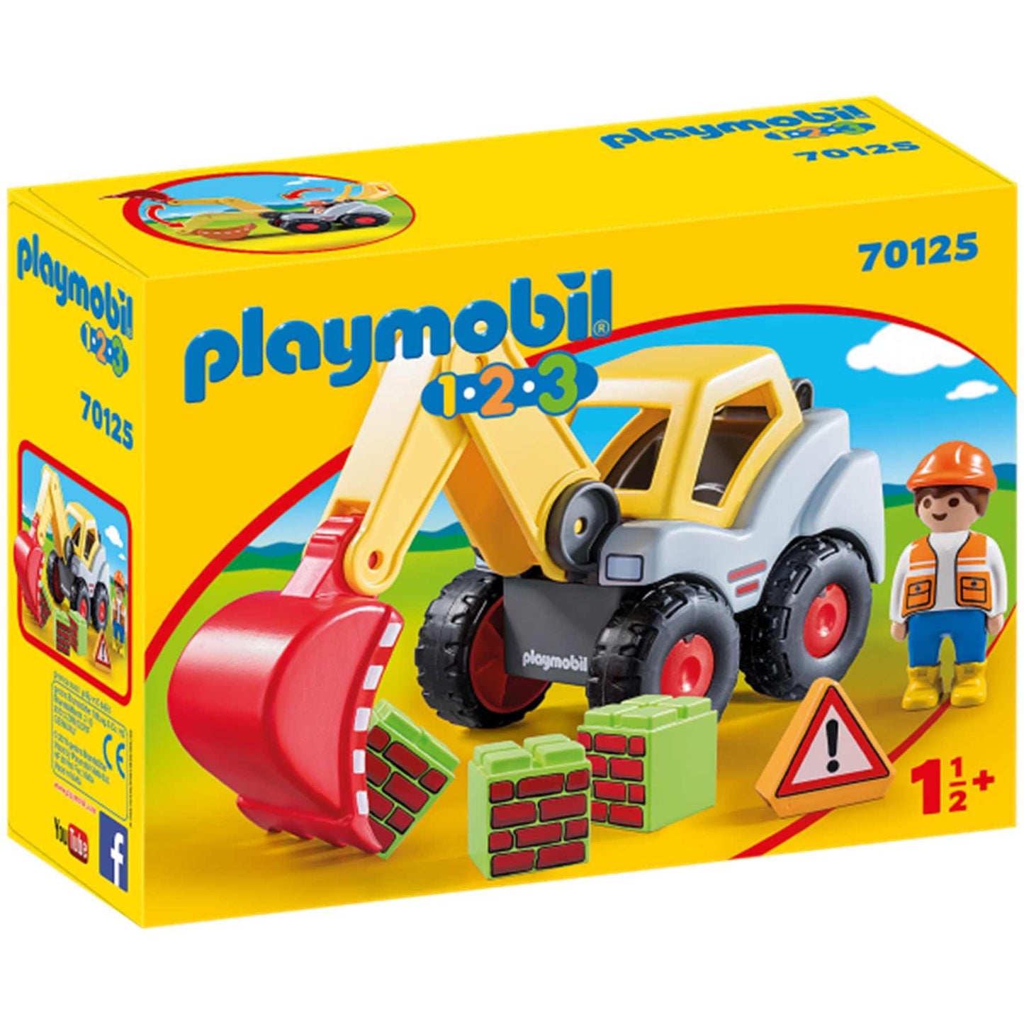 Playmobil 1.2.3 Shovel Excavator