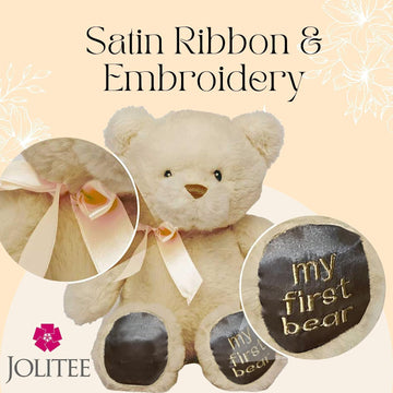 Jolitee My First Bear Stuffed Animal - Beige Plush Bear 15'