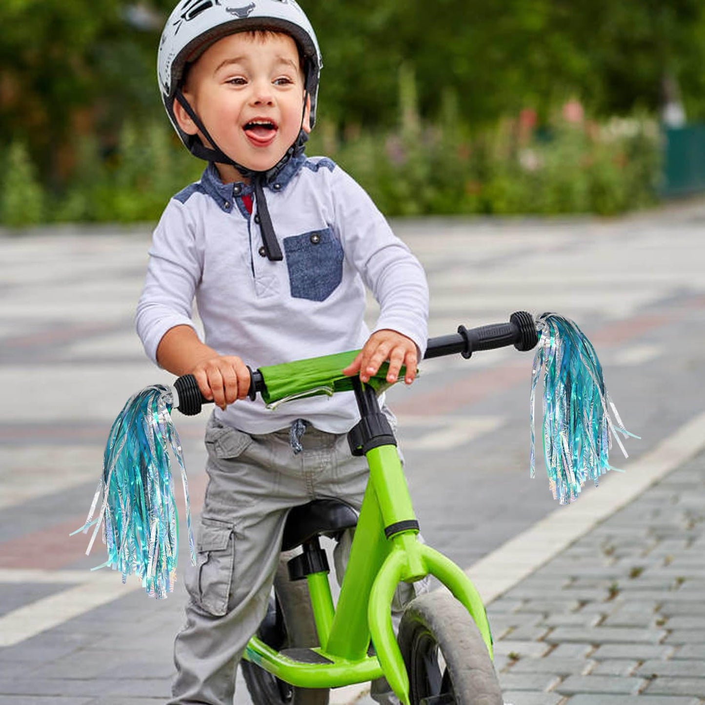 Platt Kid'S Bicycle Handlebar Streamers Colorful Ribbons Tassel For Girls Boys Bicycle Handlebar Scooter Handgrip (1Pair) (Shiny