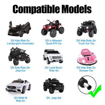 12V Kids Ride On Car Battery Charger For Razor Power Core E90, E95, Mx125, Power Wheels Power Supply For Ferrari, Lamborghini, M