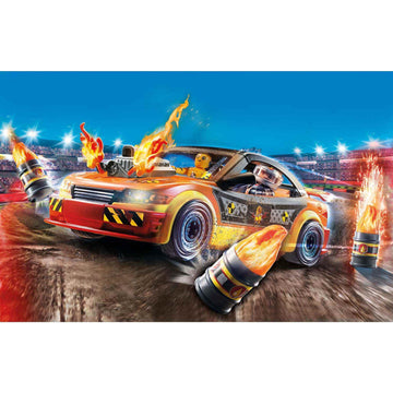 Playmobil Stunt Show Crash Car - Multicolor, Plastic, 34.8 x 18.7 x 0.9 cm, Model 70551