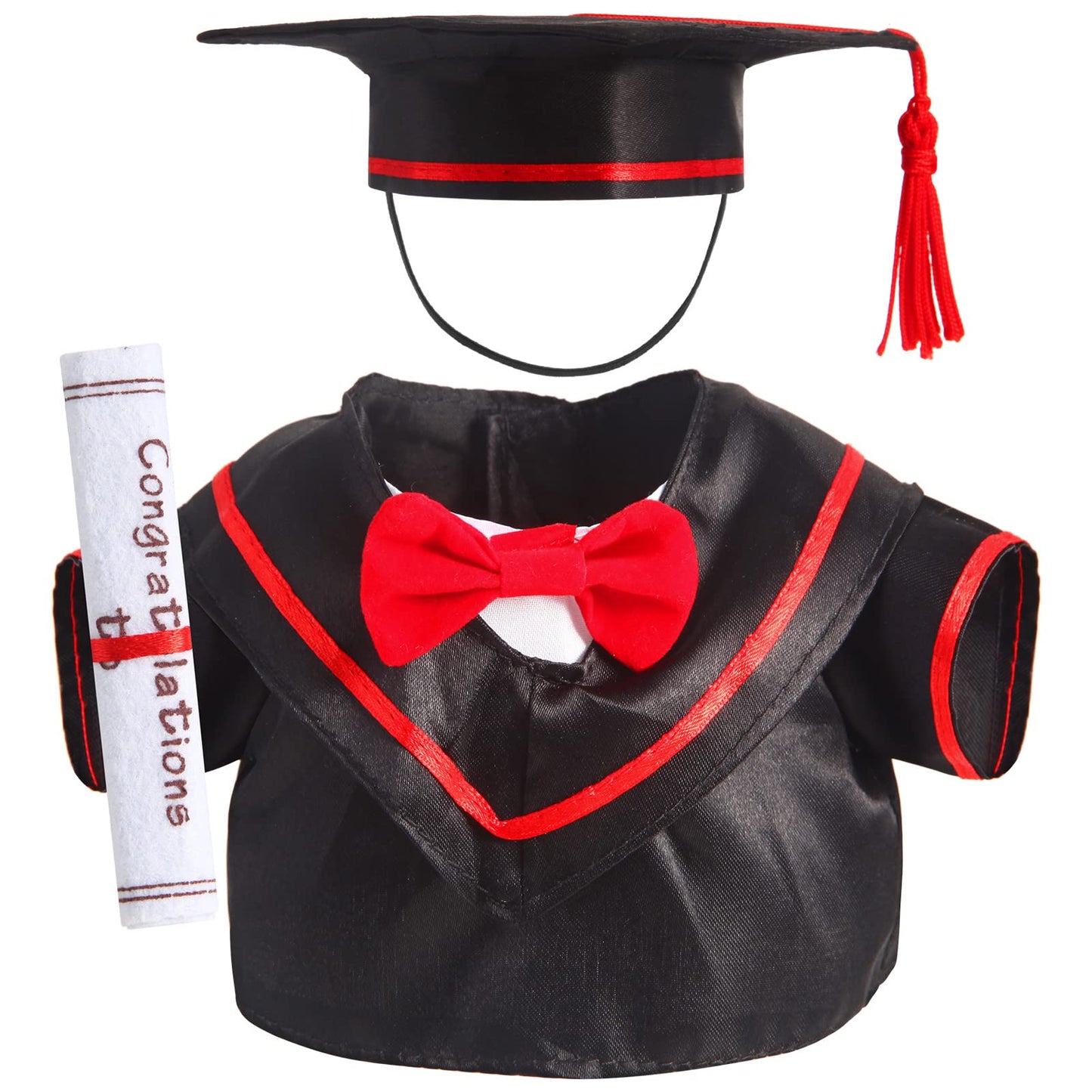 Set Of 1 Graduation Teddy Bear Clothes Cap & Gow Outfit Fits Most 8'' - 12'' Bear Plush Stuffed Animal Outfit Build A Bear Doll