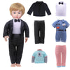 6 Piece Fashion 18 Inch Boy Doll Clothes Casual Wear Plaid Jacket Pants Sportswear Outfits With Tuxedo Suits For 18'' Doll Acces