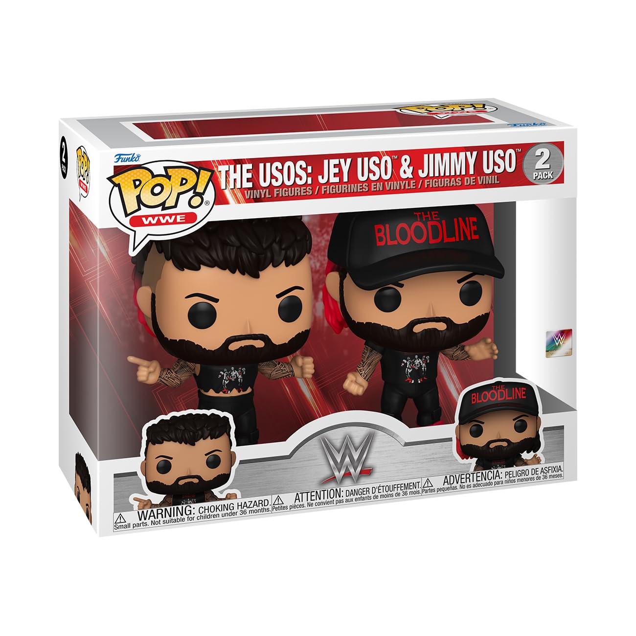 Funko Pop! Wwe: The Usos: Jey Uso & Jimmy Uso, 2-Pack - Collectable Vinyl Figure - Gift Idea - Official Merchandise - For Kids & Adults - Sports Fans - Model Figure For Collectors And Display