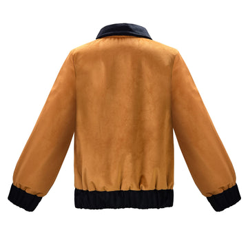 Relibeauty Earhart Historical Costume Kids Aviator Costume For Girls With Hats, Glasses And Scarves,Yellow 110