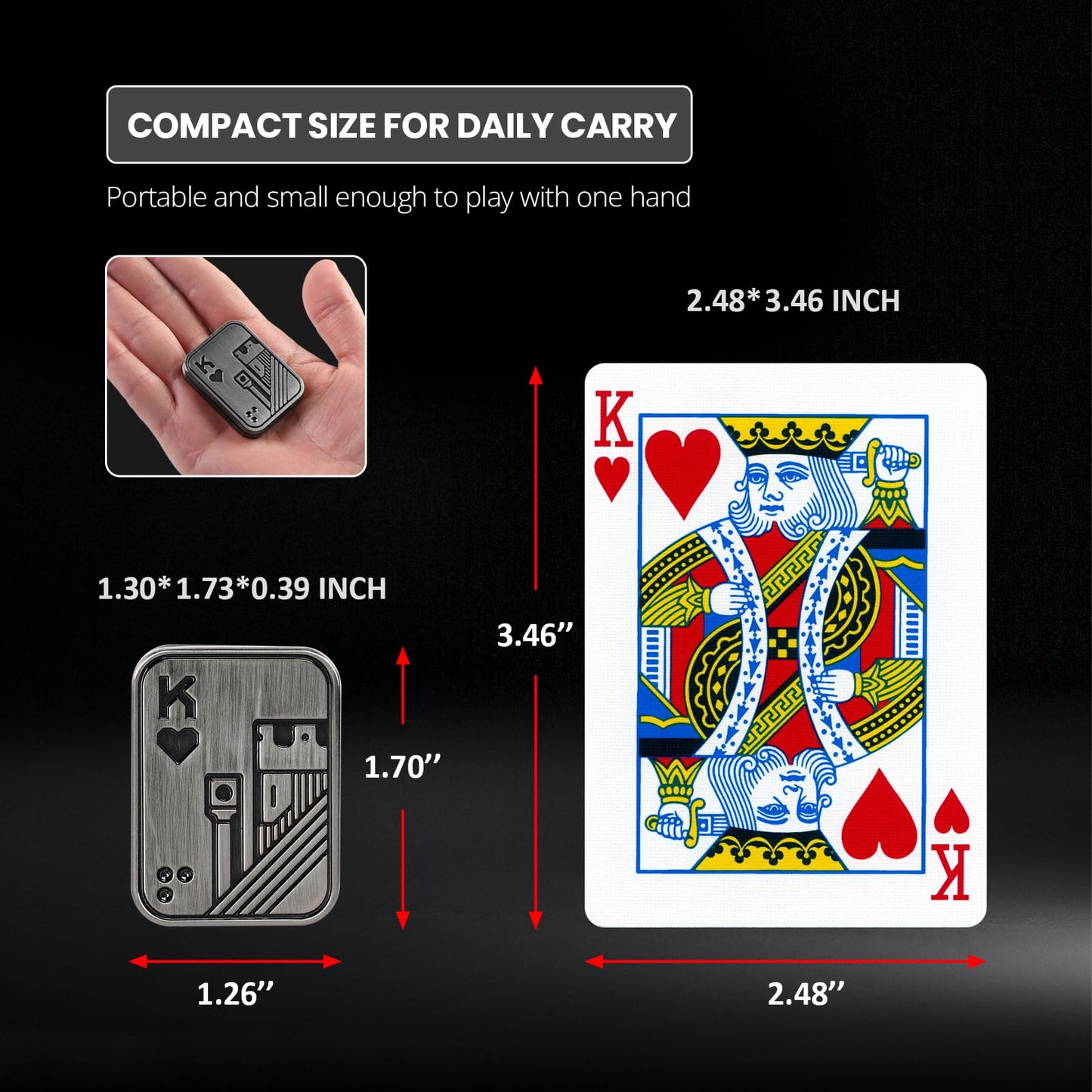 Itokey Fidget Toys Adults, Poker Card Fidget Toy, Metal Fidget Slider To Relieve Anxiety And Stress, Cool Desk Toys For Office,