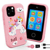 GKTZ Kids Smart Phone Toys - Dual Camera Cell Phone for Kids, Unicorn Toys for Girls Age 4-6, Toddler Play Phone for 3 4 6 7 8 Y