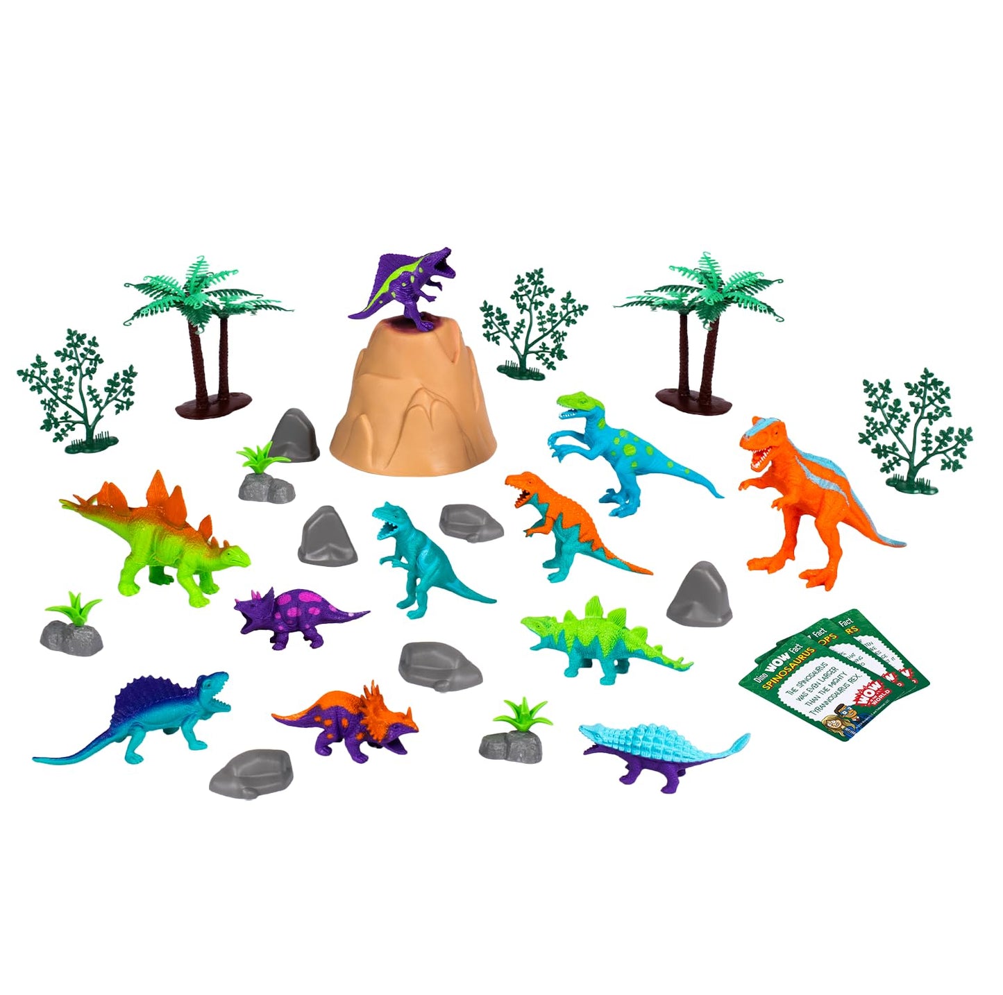 Wow In The World Bucket Of Dinosaurs | Kids Play Dinosaurs | Learning Through Play | Includes 25+ Pieces: 11 Dinos, Trees, Rocks