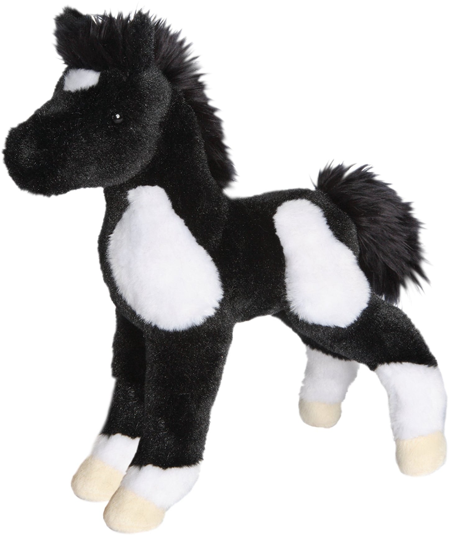 Douglas Runner Black & White Paint Horse Foal Plush Stuffed Animal