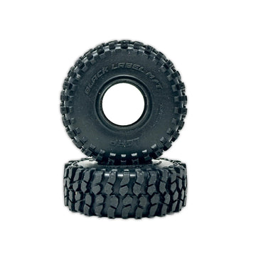 Generic Little Guy Racing Parts Black Label M/T (63mm) 1.0 Inch Tires Compatible with 1/24 RC Axial SCX24, RGT, Element, Enduro,