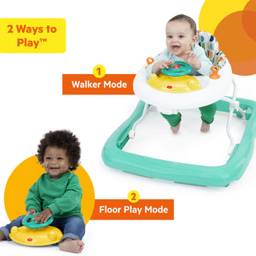 Bright Starts Ready to Roll Walker with Lights & Sounds, Steering Wheel Toy for 6-12 Months, Unisex, Up to 26 lbs