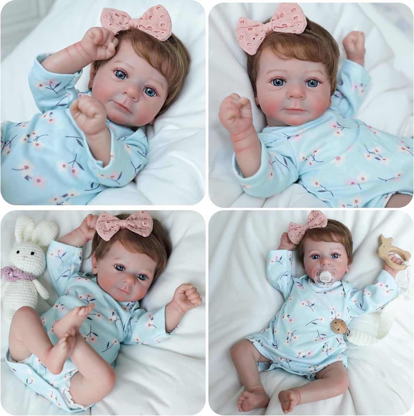Lifelike Reborn Baby Dolls Girl - Felicia, 17-Inch Realistic-Newborn Baby Dolls With Weighted Soft Cloth Body, Real Life Cute Re