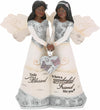 Pavilion - Wonderful Friend - 5.5' Double Ebony Angel Figurine Religious Best Friend Bestie Bff God Jesus Lover Christian Christ Gift Present