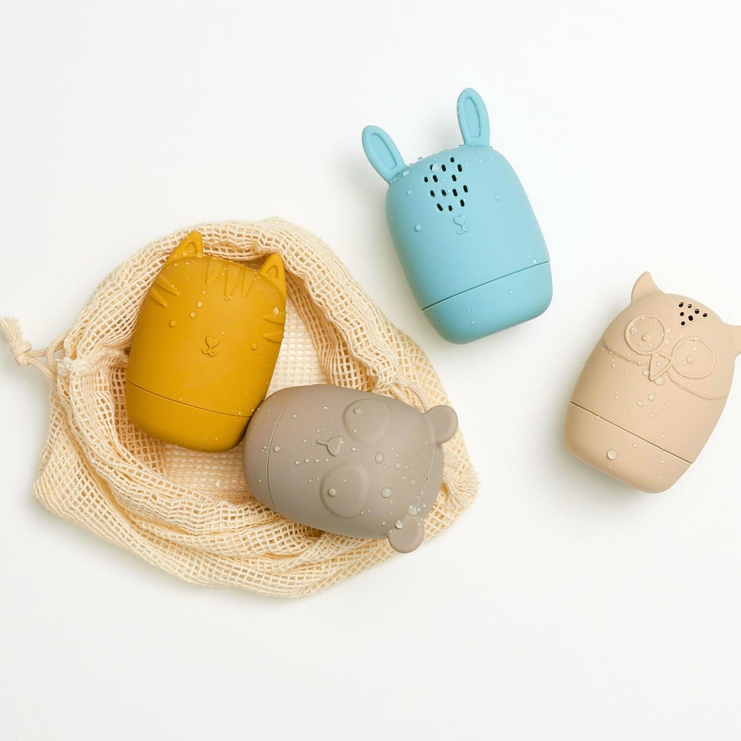 Bumble Bear Mold Free Silicone Bath Toys, Baby Bath Toys 6-12 Months, Toddlers 1-3, Non Toxic Infant Bathtub Toy, Water Toys, Pool Toy, Dishwasher Safe