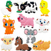 ALNETI Farm Animal Refrigerator Magnets for Toddlers - Rubber, Brown/Beige/White, Model 016ALNETI, Learning Toys for Kids 1-3