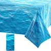 Irenare Ocean Waves Plastic Tablecloth Ocean Table Cover Water Print Table Cover Sea Tablecloth Blue For Beach Pool Birthday Party Decoration Shower Supplies(1 Piece,54 X 108 Inch)