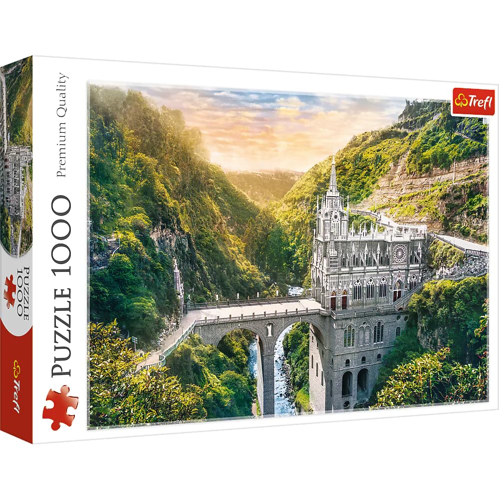 Trefl Las Lajas Sanctuary, Colombia 1000 Piece Jigsaw Puzzle Red 27'X19' Print, Diy Puzzle, Creative Fun, Classic Puzzle For Adults And Children From 12 Years Old