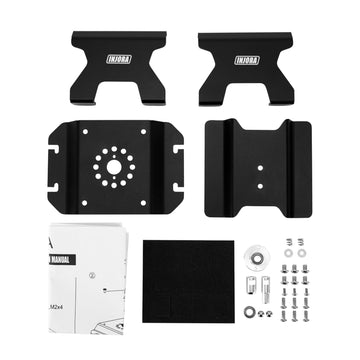 INJORA Aluminum 80g RC Car Stand with Shock Holder for 1/24 1/18 RC Crawler Upgrade(Black)