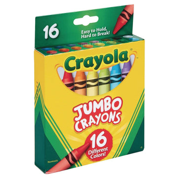 CRAYOLA JUMBO CRAYONS 16 COLOR SET