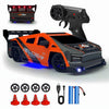 Hturccop 1:24 Rc Cybercar, 2.4Ghz Rc Drift Cars With Led Light, Race Car Toys For Boy Girl 8-12 Years Old, Speed Adjustable 25Km
