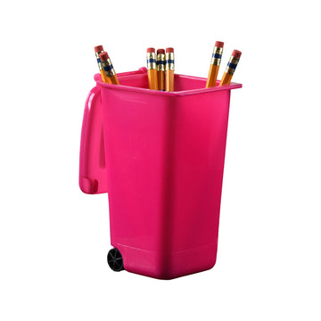 Hammont Mini Trash Can 6-Pack - Mini Trash Can For Desk & Desktop Organizer - Multi-Purpose Mini Desk Trash Can & Pencil Holder (Pink)