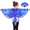 Irolewin Bird-Wings-Costume For Kids And Headband, Eagle-Parrot Dress-Up-Wings For Girls Boys Halloween-Party Favors (Star)