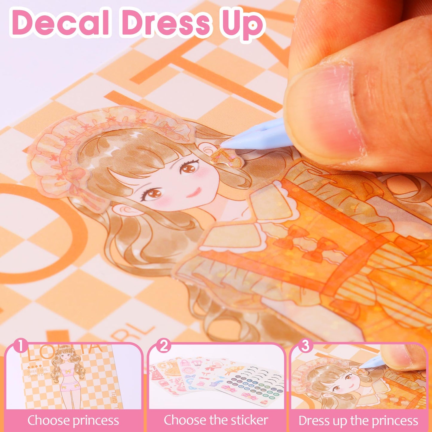 7 in 1 Princess Art Craft Kits, DIY Makeup Activity Book for Kids, Foil Art & Diamond Painting, Crafts for Kids Ages 4-8