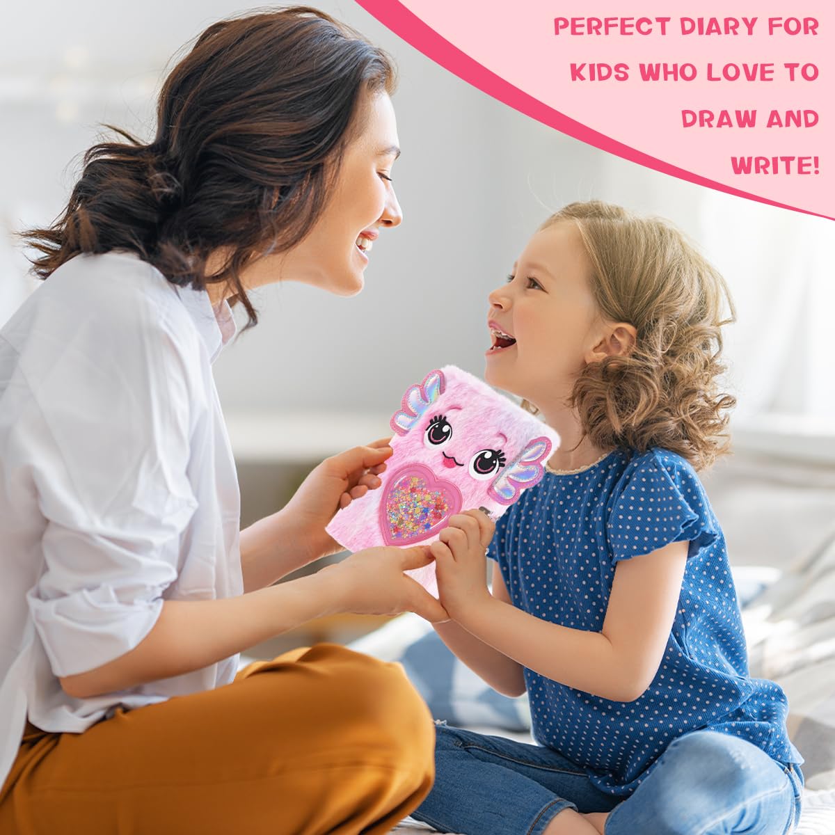 Prinbarbee Axolotl Diary For Girls With Lock And Keys, Kids Journal School Travel Notebook Gift Set For Writing And Drawing,Mult