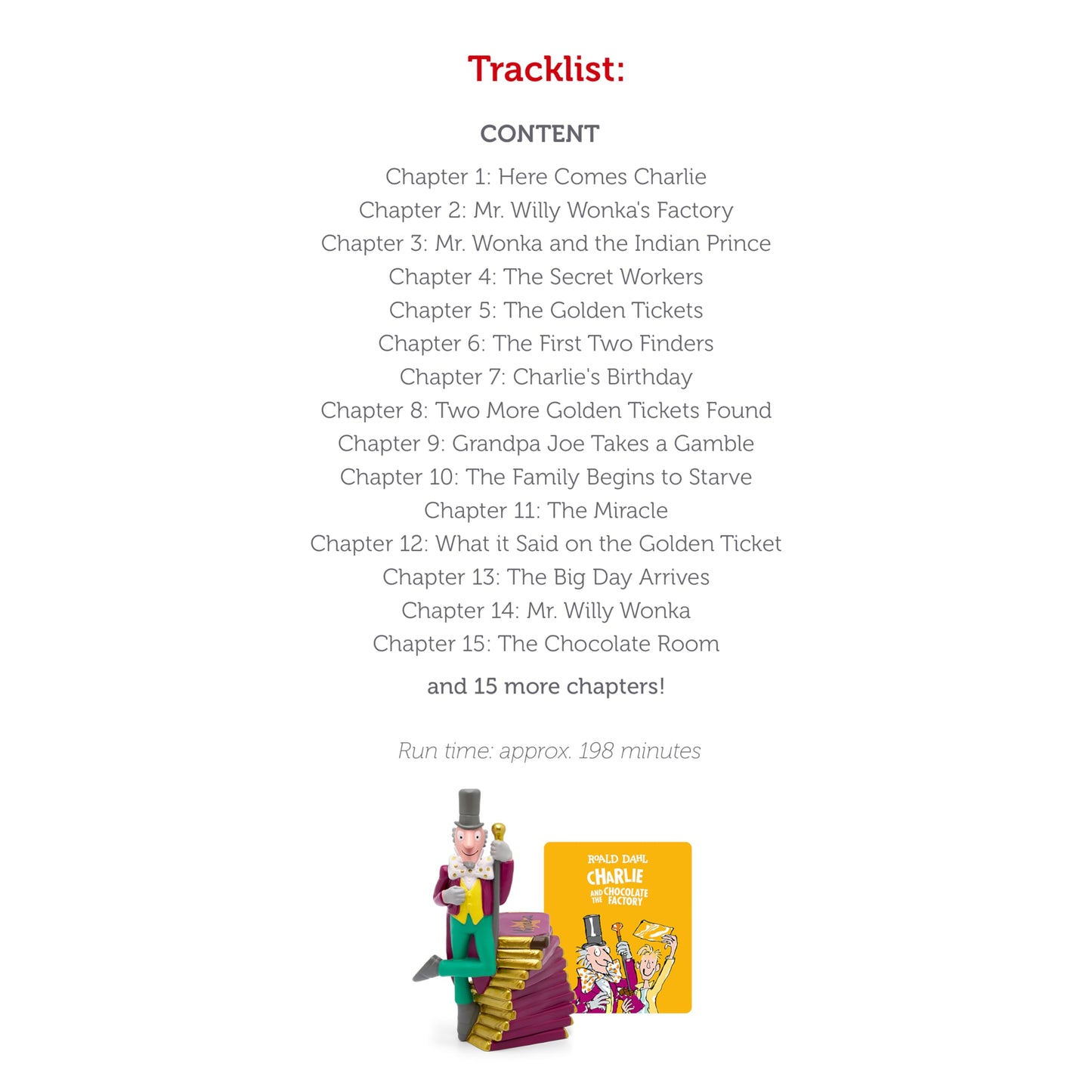 Tonies Willy Wonka Audio Toy Figurine From Roald Dahl'S Charlie And The Chocolate Factory