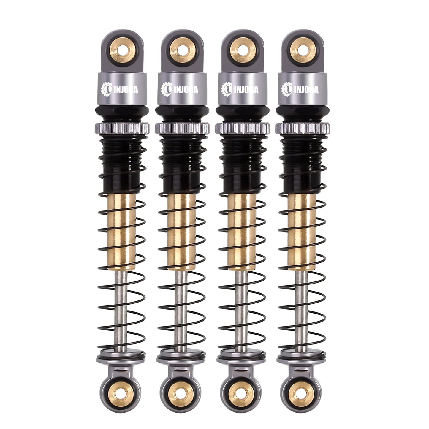 INJORA 43mm Aluminum Shocks Threaded Tele Shock Absorber Damper for 1/24 RC Crawler Car Axial SCX24 AXI90081 Deadbolt Micro Craw