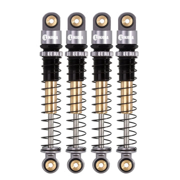 INJORA 43mm Aluminum Shocks Threaded Tele Shock Absorber Damper for 1/24 RC Crawler Car Axial SCX24 AXI90081 Deadbolt Micro Craw
