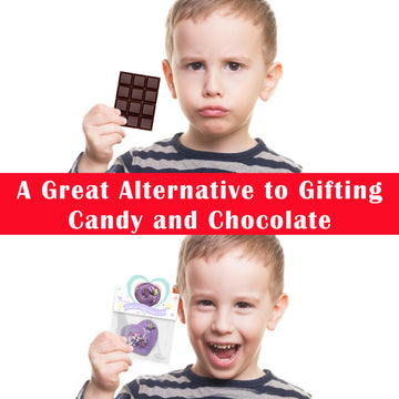 SHGIUOAX 28 Pack Holiday Day Slimes, Heart Shaped Glitter DIY Slime Kits with Greeting Cards for School Classroom, Valentine Par