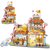 Japanese Street View Taiyaki Shop Mini Building Blocks for Girls 6-12 MOC Creative Building Toys Cute Panda Building Set Simulation Architecture Construction Toy Gift Idea for Kids mature-themeds (923 PCS)