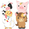 Big Dot of Happiness Girl Farm Animals - Decorations DIY Pink Barnyard Baby Shower or Birthday Party Essentials - Set of 20