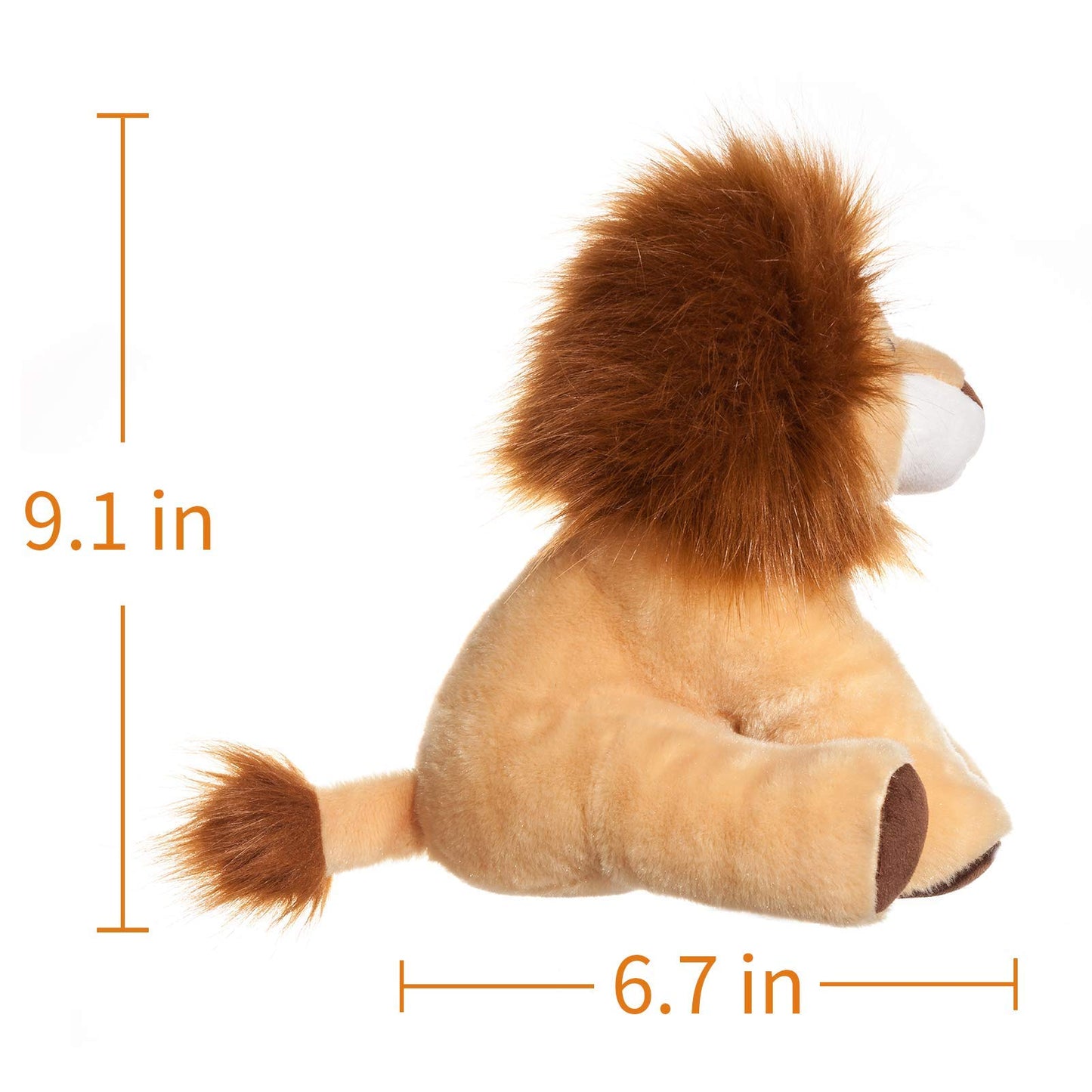 Apricot Lamb Plush Brown Lion Stuffed Animal - Soft Cuddly 9" Polyester Toy for Kids